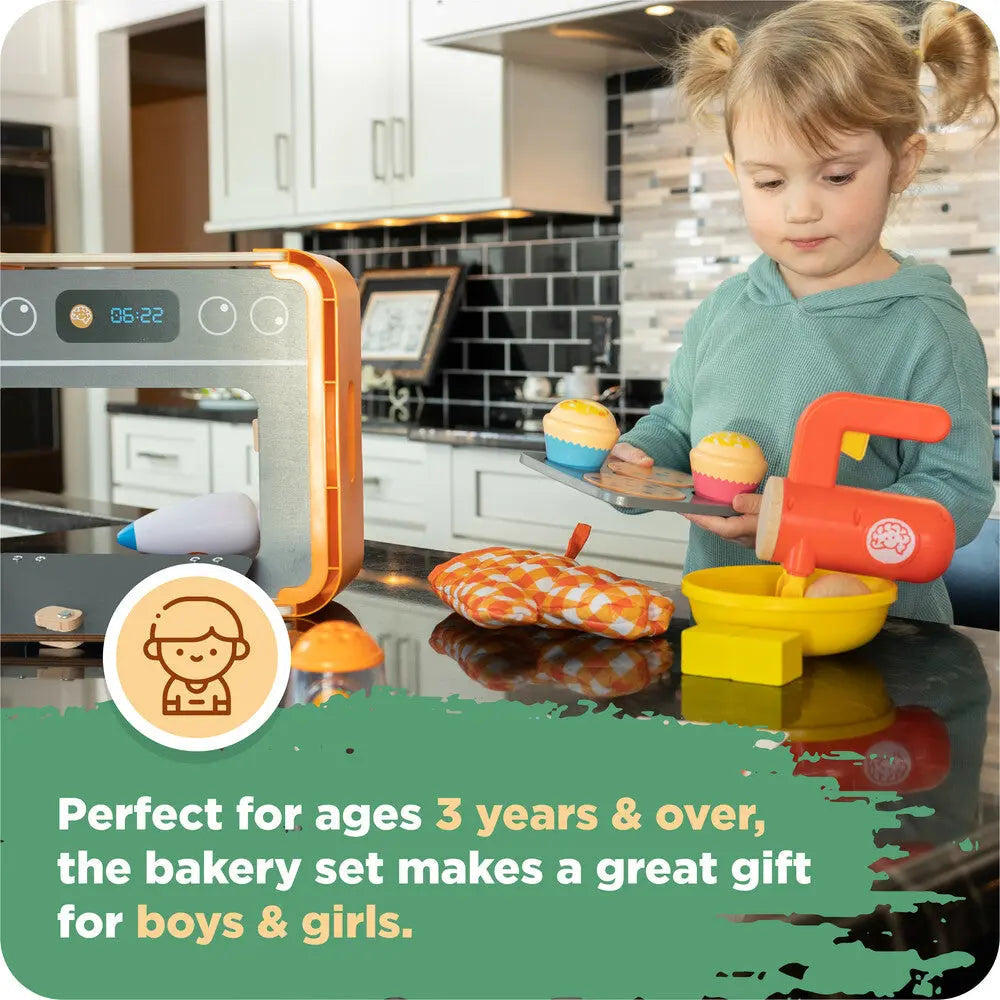 Pretendables Bakery Set Wooden Pretend Play Toy for Kids