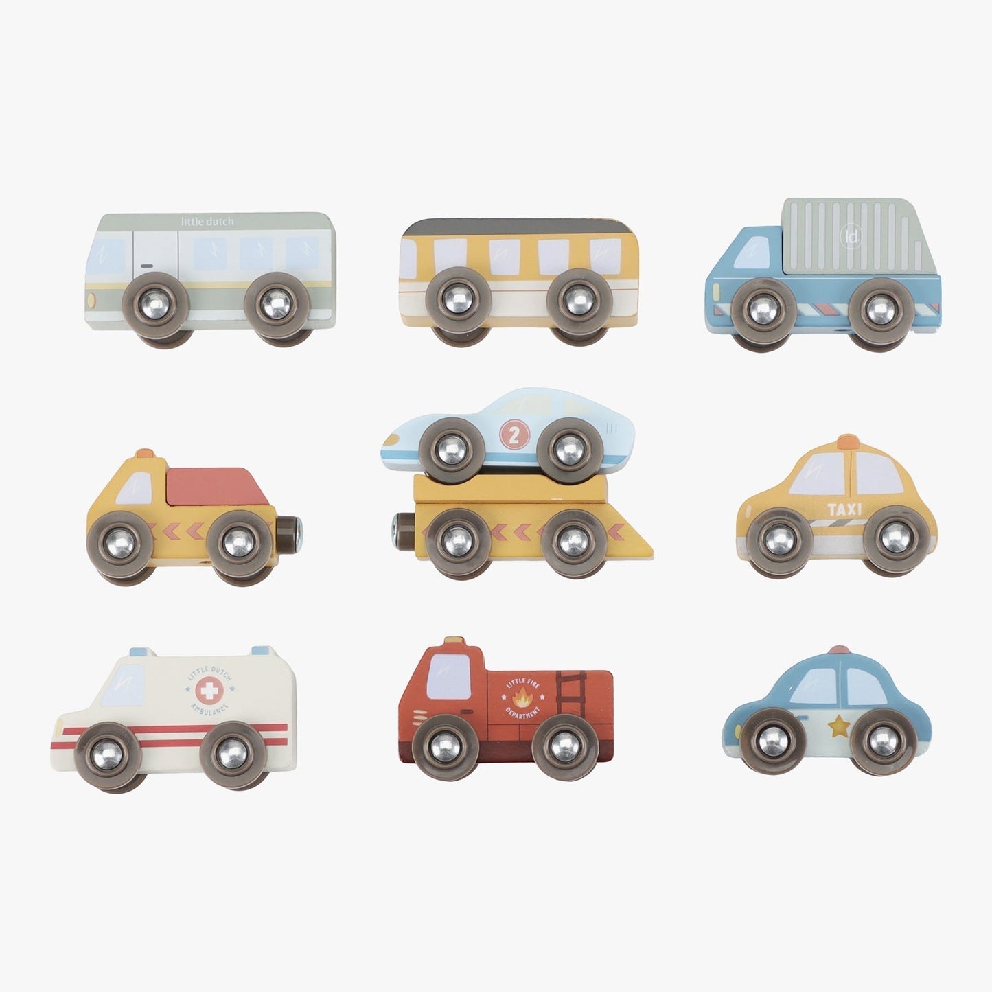 Little Dutch Wooden Vehicle Set Toy