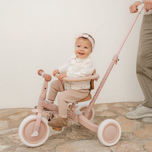 4-in-1 Driewieler Kinderwagen Tricycle – Pink