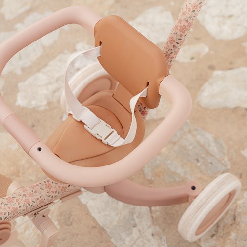 4-in-1 Driewieler Kinderwagen Tricycle – Pink