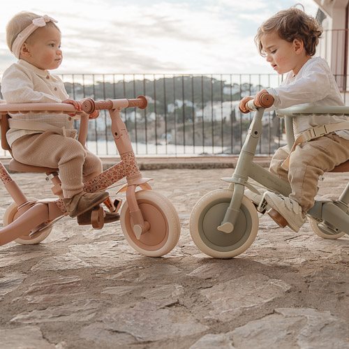 4-in-1 Driewieler Kinderwagen Tricycle – Pink