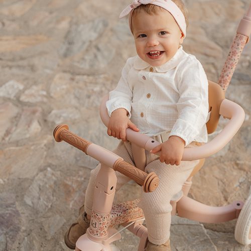 4-in-1 Driewieler Kinderwagen Tricycle – Pink