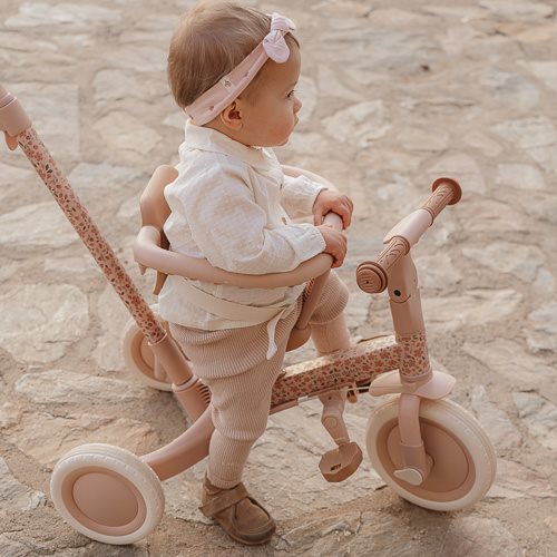 4-in-1 Driewieler Kinderwagen Tricycle – Pink