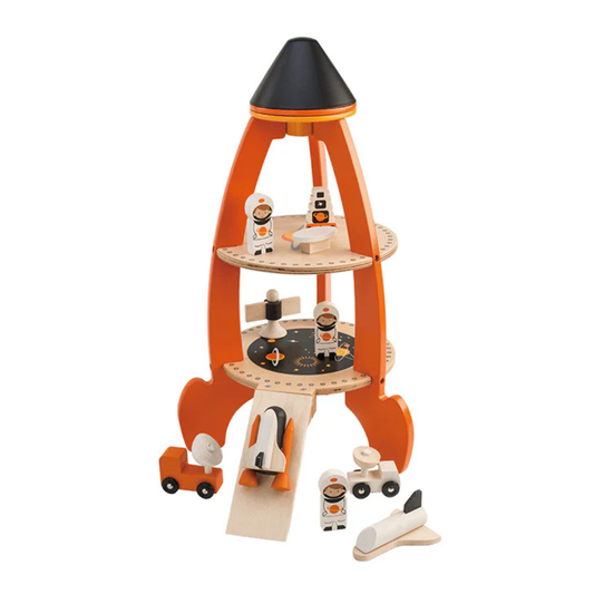 Tender Leaf Toys Cosmic Rocket Wooden Space Playset for Kids