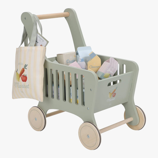 Little Dutch Wooden Shopping Cart for Kids